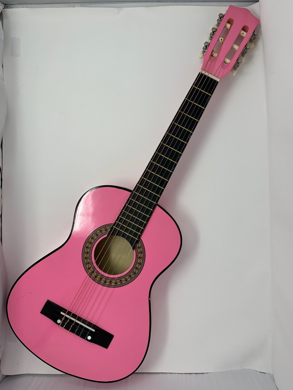 Pink Acoustic Guitar - Bright Pink Kids Guitar